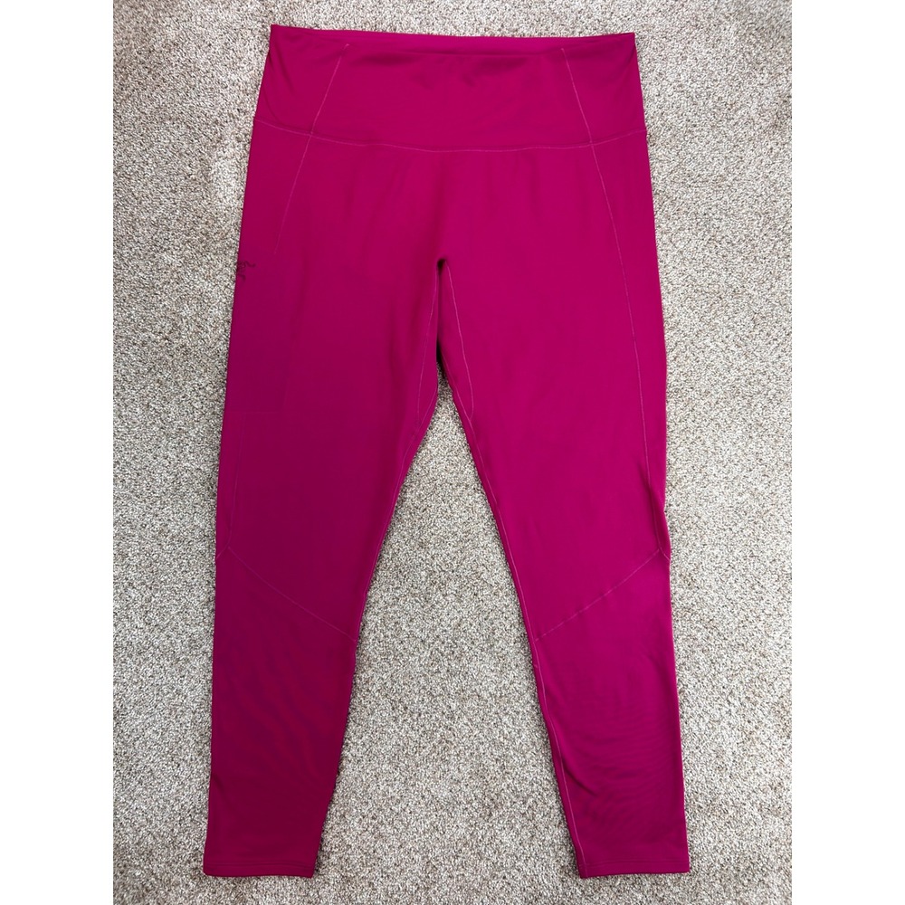 Arc'teryx Womens Hiking XL Pink Magenta High Rise Performance Leggings  Pocket